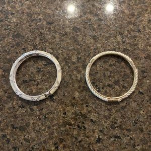 2 White Bangles